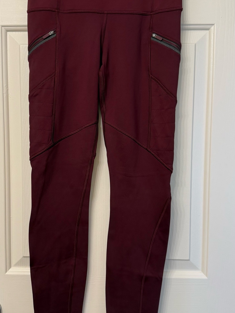 lululemon athletica Burgundy High-Rise Leggings with Zip Pockets